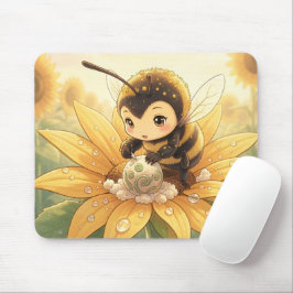 Golden Bumblebee in Bloom Dance.8 マウスパッド