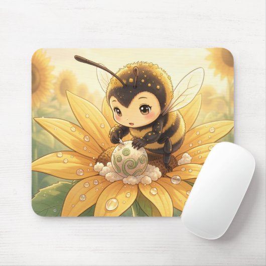Golden Bumblebee in Bloom Dance.8 マウスパッド (マウス)