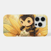Golden Bumblebee in Bloom Dance.8 iPhoneケース (裏面横)