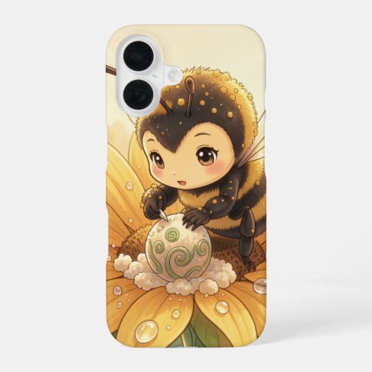 Golden Bumblebee in Bloom Dance.8 iPhone 16ケース (裏面)
