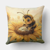Golden Bumblebee in Bloom Dance.9 クッション (裏面)