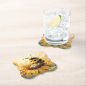 Golden Bumblebee in Bloom Dance.9 ペーパーコースター (インサイチュ)