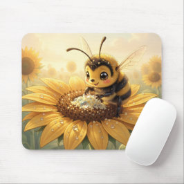 Golden Bumblebee in Bloom Dance.9 マウスパッド