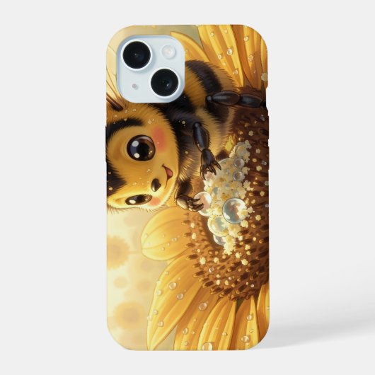 Golden Bumblebee in Bloom Dance.9 iPhone 15ケース (裏面)