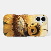 Golden Bumblebee in Bloom Dance.9 iPhone 16ケース (裏面横)