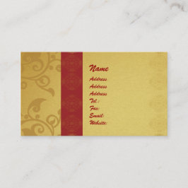 Golden  business card 2 sided printed 名刺