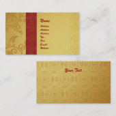 Golden  business card 2 sided printed 名刺 (正面/裏面)