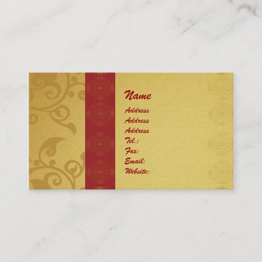 Golden  business card 2 sided printed 名刺 (正面)