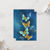 Golden butterflies カード (正面/裏面インサイチュ)