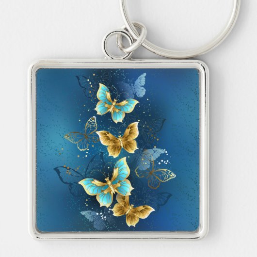 Golden butterflies キーホルダー (正面)