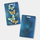 Golden butterflies バッジ (正面＆裏面)
