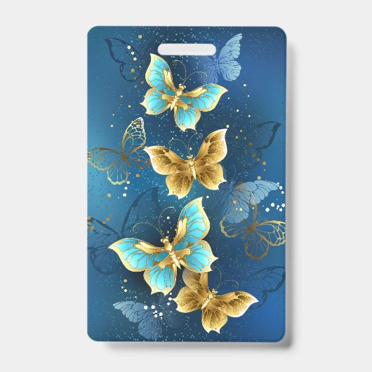 Golden butterflies バッジ (正面)