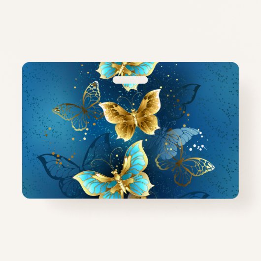 Golden butterflies バッジ (正面)