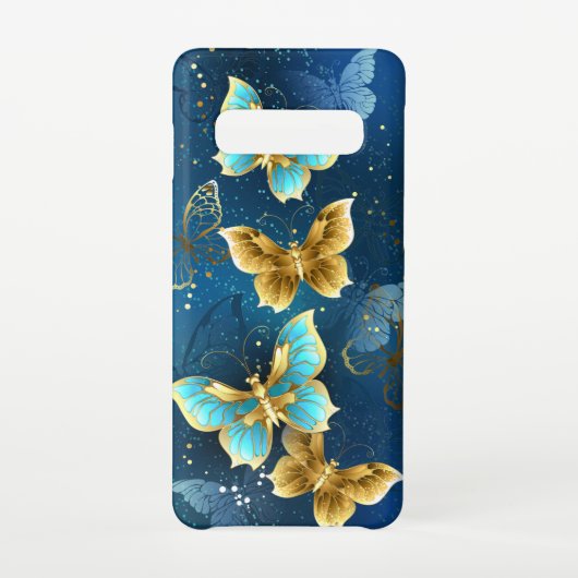 Golden butterflies samsung galaxyケース (裏面)