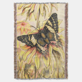 Golden Butterfly スローブランケット (正面縦)