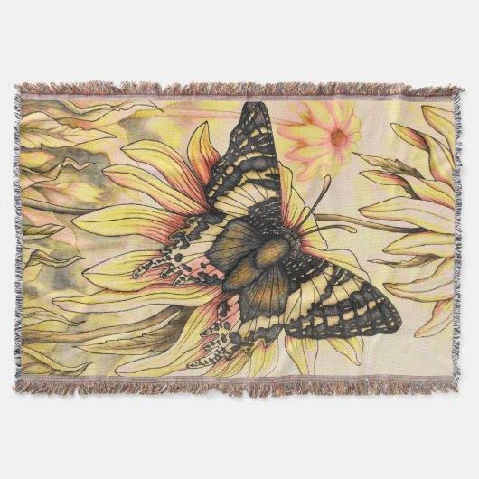 Golden Butterfly スローブランケット (正面)