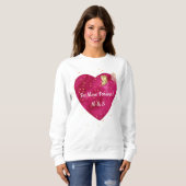 Golden Butterfly Pink Heart Valentine  スウェットシャツ (正面フル)