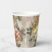 Golden Butterfly Rococo Rose Galentine Garden 紙コップ (右)