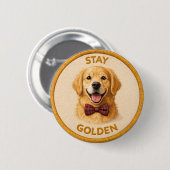 Golden Button 缶バッジ (正面&裏面)