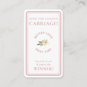 Golden Carriage Scratch-Off Blush Pink Non-Winner 名刺 (正面)
