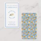 Golden Carriage Scratch-Off Game Blue Non-Winner  名刺 (正面/裏面)