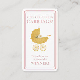 Golden Carriage Scratch-Off Game | Blush Pink 名刺