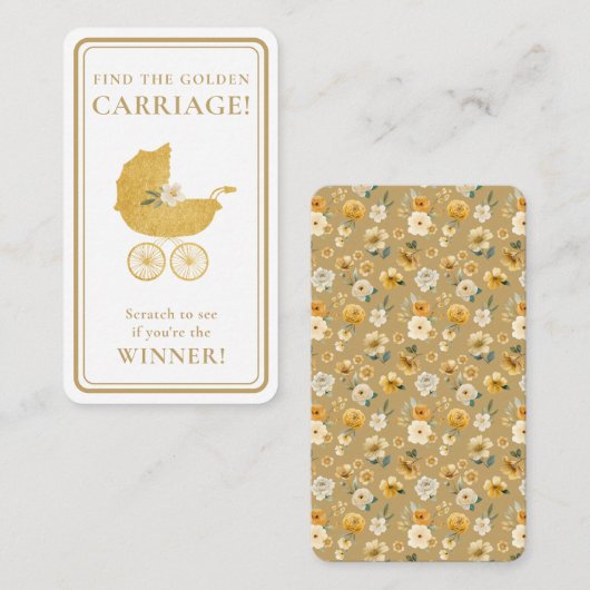 Golden Carriage Scratch-Off Game Card - Winner 名刺 (正面/裏面)