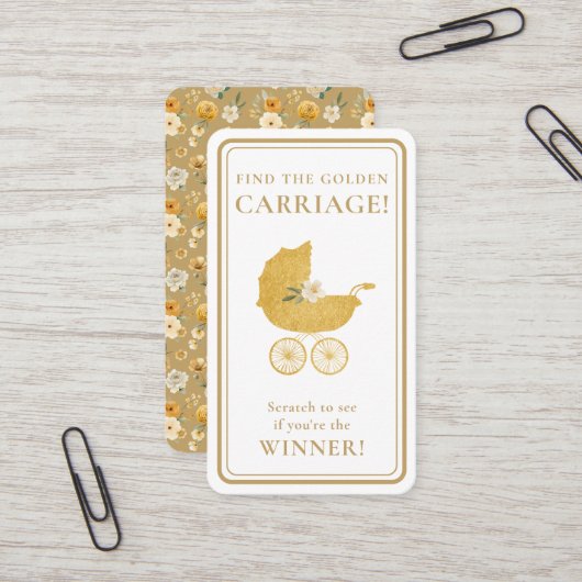Golden Carriage Scratch-Off Game Card - Winner 名刺 (正面/裏面インサイチュ)