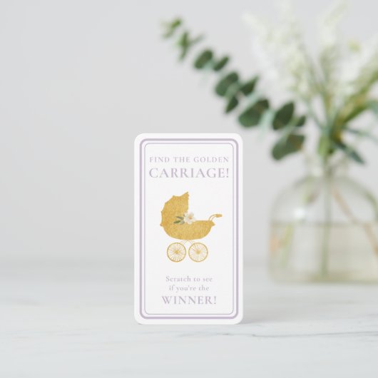 Golden Carriage Scratch-Off Game | Lavender Winner 名刺 (スタンド正面)