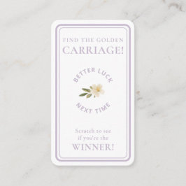 Golden Carriage Scratch-Off | Lavender Non-Winner 名刺