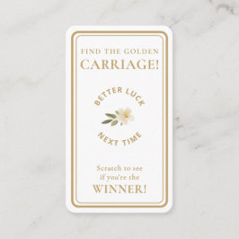 Golden Carriage Scratch-Off Neutral Non-Winner  名刺