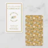 Golden Carriage Scratch-Off Neutral Non-Winner 名刺 (正面/裏面)