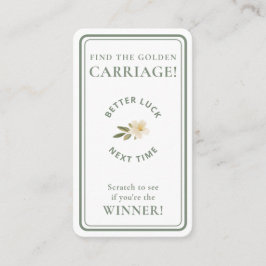 Golden Carriage Scratch-Off Sage Green Non-Winner 名刺
