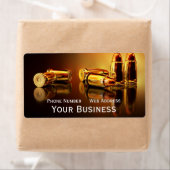 Golden Cartidges Business Card Rectangular Sticker ラベル (インサイチュ)