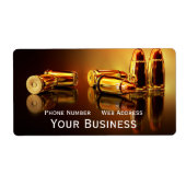 Golden Cartidges Business Card Rectangular Sticker ラベル (正面)