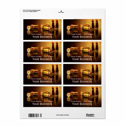 Golden Cartidges Business Card Rectangular Sticker ラベル (フルシート)