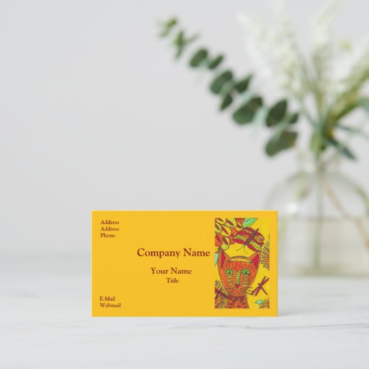 Golden Cat Business Cards 名刺 (スタンド正面)