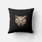 Golden Cat – goldene Katze – vergoldeter Kater クッション (裏面)