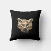 Golden Cat – goldene Katze – vergoldeter Kater クッション (裏面)