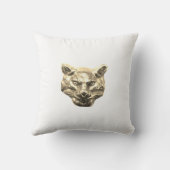 Golden Cat – goldene Katze – vergoldeter Kater クッション (裏面)