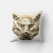 Golden Cat – goldene Katze – vergoldeter Kater クッション (裏面)