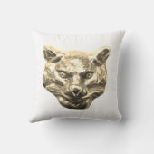 Golden Cat – goldene Katze – vergoldeter Kater クッション (裏面)