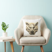 Golden Cat – goldene Katze – vergoldeter Kater クッション (椅子)