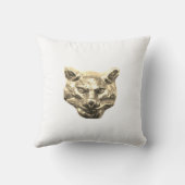 Golden Cat – goldene Katze – vergoldeter Kater クッション (裏面)
