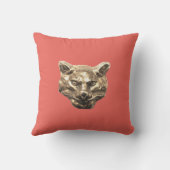 Golden Cat – goldene Katze – vergoldeter Kater クッション (裏面)