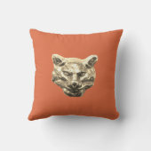 Golden Cat – goldene Katze – vergoldeter Kater クッション (裏面)