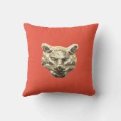 Golden Cat – goldene Katze – vergoldeter Kater クッション (裏面)