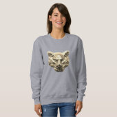 Golden Cat – goldene Katze – vergoldeter Kater スウェットシャツ (正面フル)