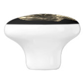 Golden Cat – goldene Katze – vergoldeter Kater セラミックノブ (側面)