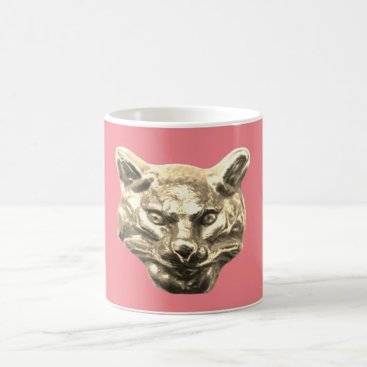 Golden Cat – Vergoldete Katze Goldener Kater コーヒーマグカップ (中央)